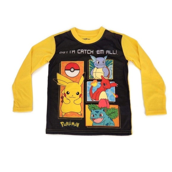 Pokemon Boys Long Sleeve Pajamas Set, 2-Piece, "Gotta Catch'em All!" Size 4/5 - Picture 7 of 7